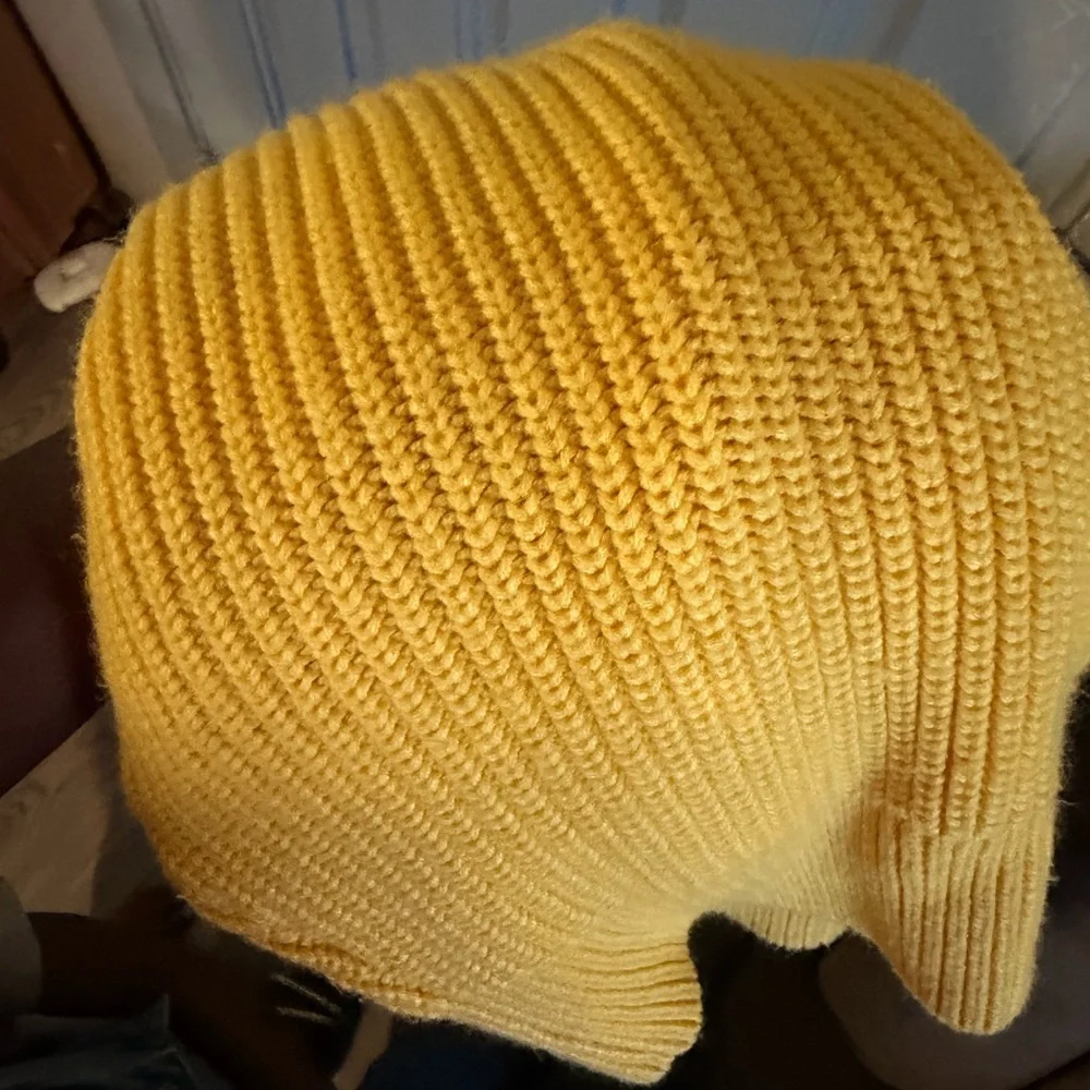 Zara Bright Yellow Half-Zip Ribbed Sweater - Picture 3 of 6